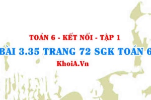Bài 3.35 trang 72 SGK Toán 6 tập 1 Kết nối tri thức
